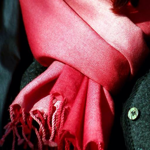red, cloth, clothes, scarf, button Clarita