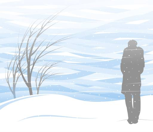 winter, snow, person, man, blizzard, tree Akvdanil