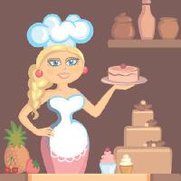 Pixwords The image with lady, blonde, cook, cake, woman, kitchen Klavapuk - Dreamstime
