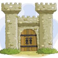 Pixwords The image with castle, towers, door, old, ancient Dedmazay - Dreamstime