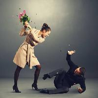 Pixwords The image with woman, man, person, persons, angry, fight, flowers Dmytro Konstantynov (Konstantynov)