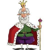 crown, sceptre, coat, old man Dedmazay - Dreamstime