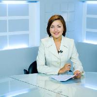 Pixwords The image with woman, news, television, studio, blue Alexander Podshivalov (Withgod)