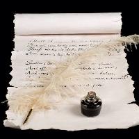 Pixwords The image with paper, writing, text, ink, feather Slavenko Vukasovic (Vukas)
