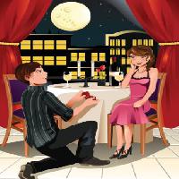 Pixwords The image with man, woman, moon, dinner, restaurant, night Artisticco Llc - Dreamstime