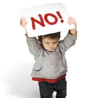 Pixwords The image with sign, child, kid, banner, NO Vassiliy Mikhailin - Dreamstime