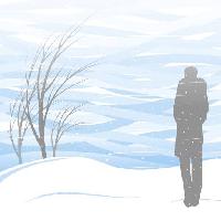 Pixwords The image with winter, snow, person, man, blizzard, tree Akvdanil
