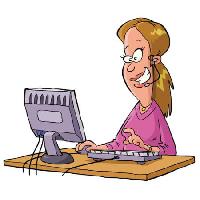Pixwords The image with woman, computer, talk, support, help, keyboard Dedmazay - Dreamstime