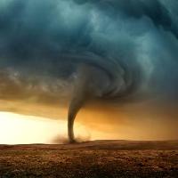 Pixwords The image with tornado, land, landscape, storm, blue Solarseven