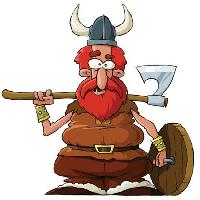 Pixwords The image with man, axe, shield, hat, beard Dedmazay - Dreamstime