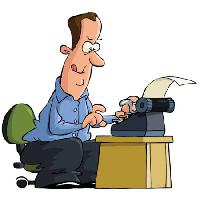 man, office, write, writer, paper, chair, desk Dedmazay - Dreamstime